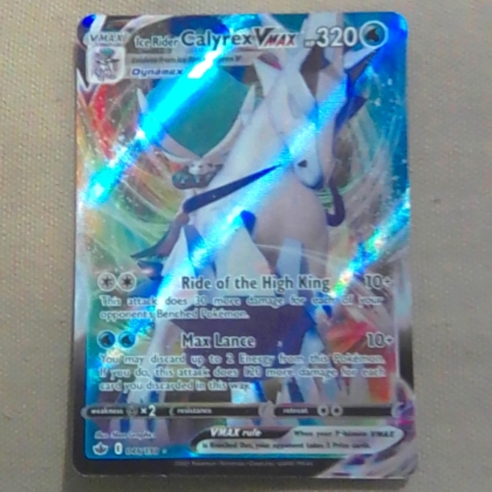 Ice Rider Calyrex Vmax 046/198 Full Art Holo Pokemon Card